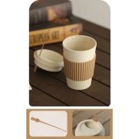 Термостакан для кофе, 470 мл, PP пластик, 14.2 × 9.3 см, с ложкой, с крышкой Термостакан для кофе, 470 мл, PP пластик, 14.2 × 9.3 см, с ложкой, с крышкой