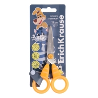 Ножницы детские ErichKrause "Простоквашино", 13 см, закруглённые концы лезвий, ударопрочный пластик, блистер, МИКС