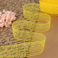 Кружево капроновое, 45 мм × 10 ± 1 м, цвет жёлтый Кружево капроновое, 45 мм × 10 ± 1 м, цвет жёлтый