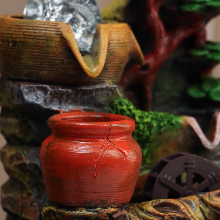 Фонтан Фонтан "Бочки под высоким деревом" 28х23 см (с подсветкой)