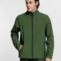 Куртка софтшелл мужская Race Men, темно-зеленая, размер S