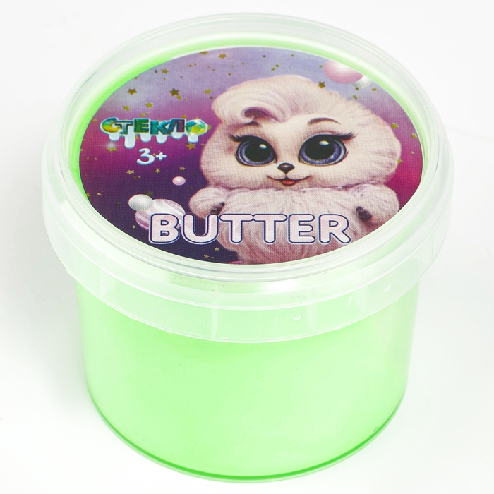 Слайм &laquo;Стекло&raquo;, серия Butter, зелёный цвет, 75 г