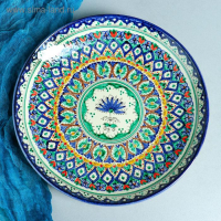 Ляган Риштанская Керамика "Узоры", 31 см, синий Ляган Риштанская Керамика "Узоры", 31 см, синий