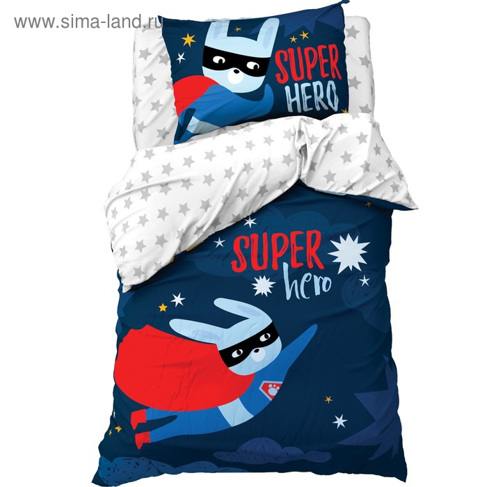 Постельное бельё &laquo;Этель&raquo; 1.5 сп Super hero 143*215 см, 150*214 см, 50*70 см -1 шт,100% хл, бязь