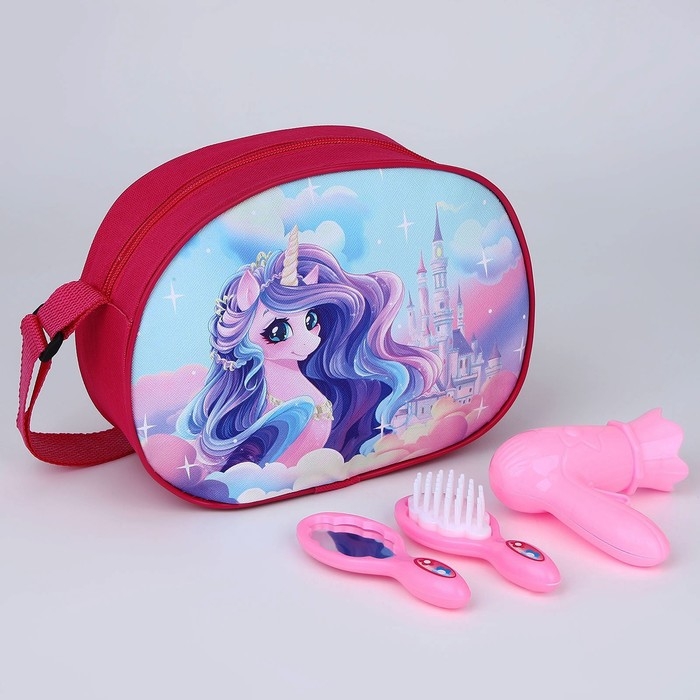 Подарочный набор для девочки парикмахера, сумка 22х16см Подарочный набор для девочки парикмахера, сумка 22х16см