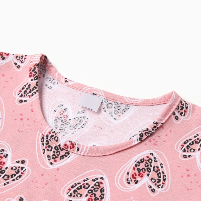 Платье для девочки "Аврора", цвет розовый/сердца, рост 104 см