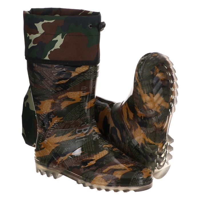 Сапоги мужские С-10РУМ, ПВХ, утепленные, камуфляж МИКС, размер 40 (255)