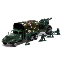 Машина инерционная &laquo;Армия&raquo;, с прицепом, МИКС