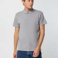 Рубашка поло мужская Spring 210 серый меланж, размер M