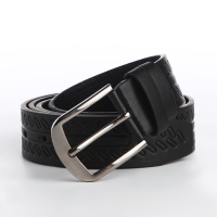 Ремень мужской «Великан», ширина 4 см, винт, пряжка металл, цвет чёрный Ремень мужской «Великан», ширина 4 см, винт, пряжка металл, цвет чёрный