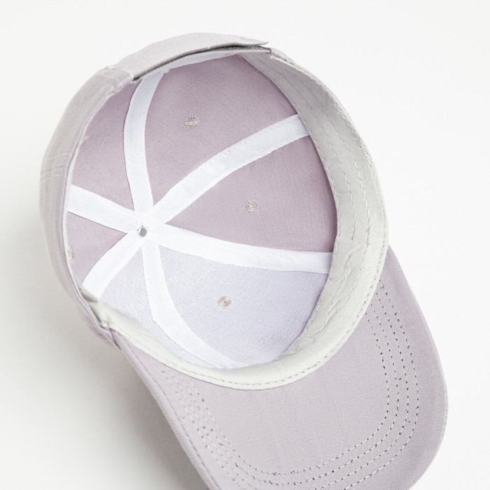 Кепка однотонная MINAKU, цвет светло-серый, размер 54-56