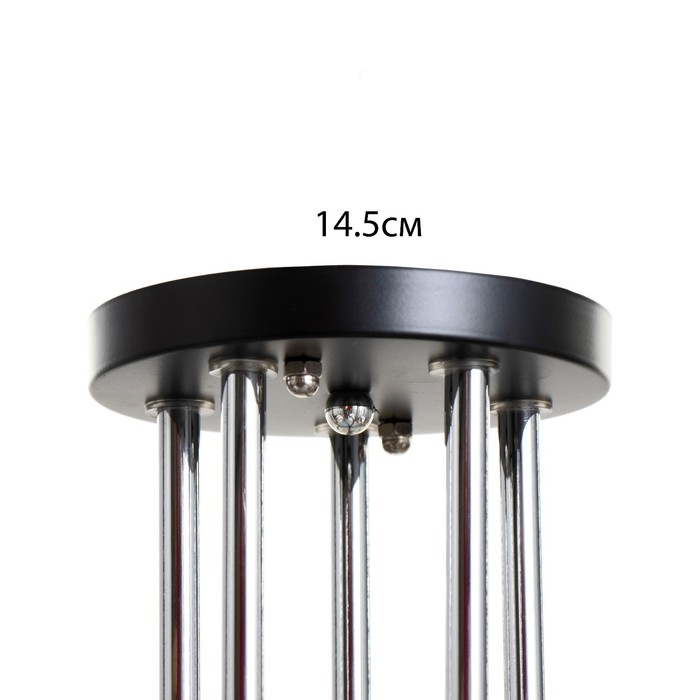 Люстра "Милава" 5хЕ27 40Вт чёрно-хромовый 62х62х27 см BayerLux