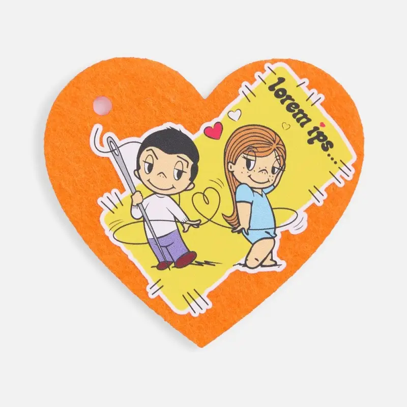 Заготовка из фетра Felt S, оранжевый неон