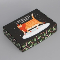 Коробка подарочная новогодняя складная &laquo;Веди себя хорошо&raquo;, 21 х 15 х 5 см, Новый год