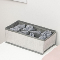 Органайзер для хранения белья «Нить», 8 ячеек, 29×14×10 см, цвет серый Органайзер для хранения белья «Нить», 8 ячеек, 29×14×10 см, цвет серый