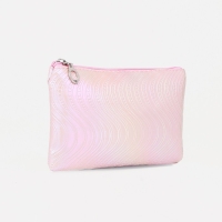 Набор косметичек 2 в 1 на молниях, цвет розовый