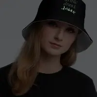 Панама Drunk со светящимся принтом, черная