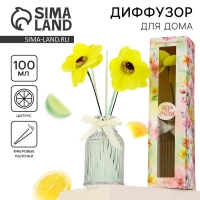 Диффузор ароматический палочки, ароматизатор для дома «Аромадиффузор: Цвети от счастья», аромат цитрус, 100 мл. Диффузор ароматический палочки, ароматизатор для дома «Аромадиффузор: Цвети от счастья», аромат цитрус, 100 мл.