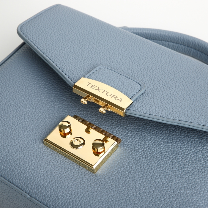 Сумка женская на клапане, TEXTURA, маленький размер, цвет голубой Сумка женская на клапане, TEXTURA, маленький размер, цвет голубой