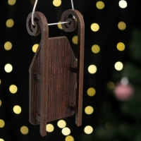 Елочное украшение "Саночки №8", 12,5 х 6 см Елочное украшение "Саночки №8", 12,5 х 6 см