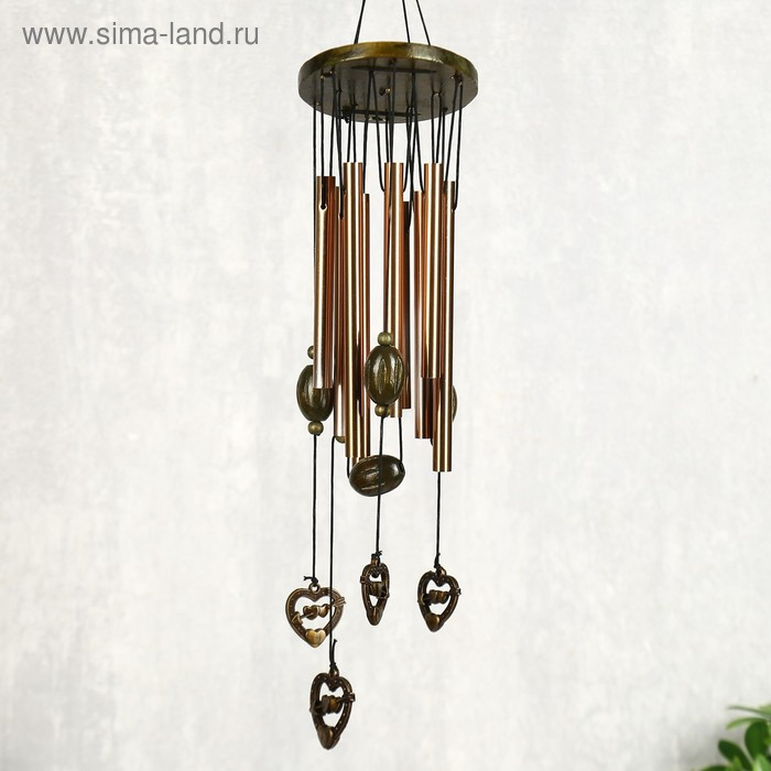Музыка ветра металл Музыка ветра металл "Сердце со стрелой" 9 трубочек h=45 см