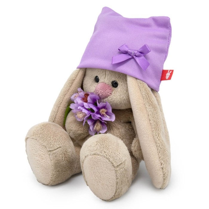 Мягкая игрушка &laquo;Зайка Ми&raquo;, в шапочке и с букетом, 15 см