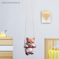 Подвесной декор "Котенок" 10х10х15см рыжий Подвесной декор "Котенок" 10х10х15см рыжий