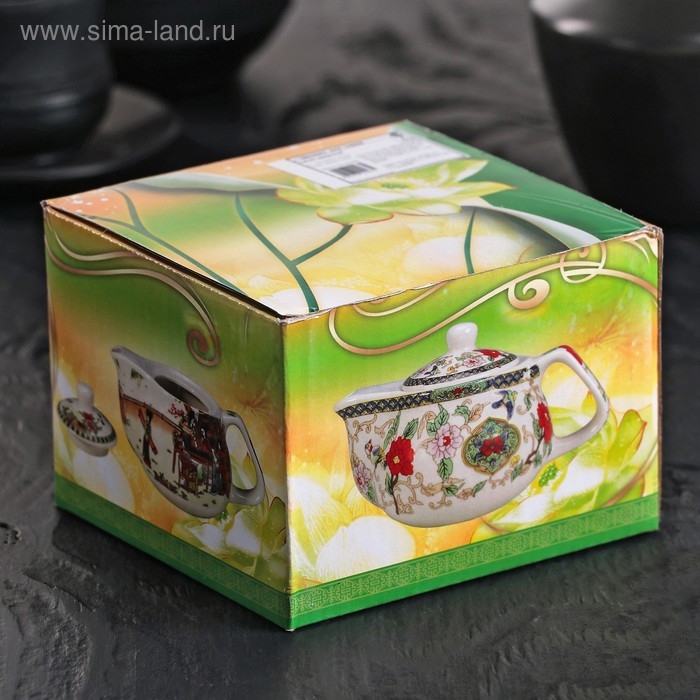 Чайник керамический заварочный &laquo;Восточная мудрость&raquo;, 200 мл, 14&times;9,5&times;8 см, цвет синий