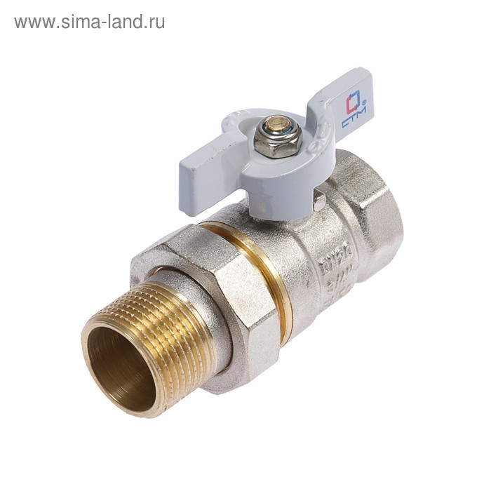 Кран шаровой Кран шаровой "СТМ" СТАНДАРТ, с американкой 3/4", бабочка