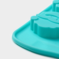 Форма для конфет и шоколада новогодняя Доляна &laquo;Новый год&raquo;, силикон, 21&times;10,5 см, 15 ячеек, цвет бирюзовый