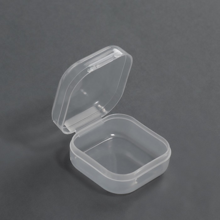 Набор контейнеров для декора, 4 шт, 3,4 &times; 3,4 &times; 1,8 см, цвет прозрачный