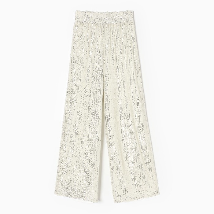Брюки из пайеток KAFTAN размер 30 (98-104 см), серебряный
