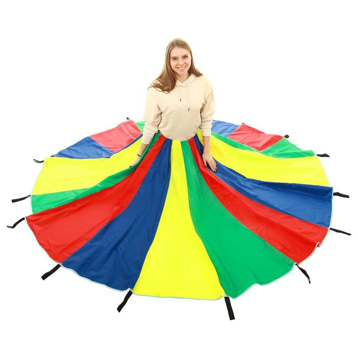 Парашют-юбка, 16 секторов, d=3 м, цвета МИКС Парашют-юбка, 16 секторов, d=3 м, цвета МИКС
