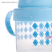 Поильник детский с твёрдым носиком «Джентльмен», 150 мл., с ручками, цвет голубой Поильник детский с твёрдым носиком «Джентльмен», 150 мл., с ручками, цвет голубой