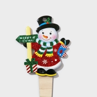 Топпер декоративный "Снеговик" 8,5х25 см Топпер декоративный "Снеговик" 8,5х25 см