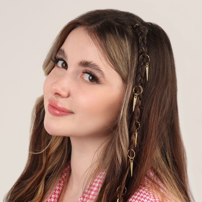 Пирсинг для волос «Клин», 4,1 × 1 см, 10 шт, цвет золотистый Пирсинг для волос «Клин», 4,1 × 1 см, 10 шт, цвет золотистый