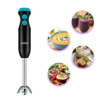 Блендер Kitfort КТ-3041-3, погружной, 350 Вт, 2 скорости, черно-бирюзовый