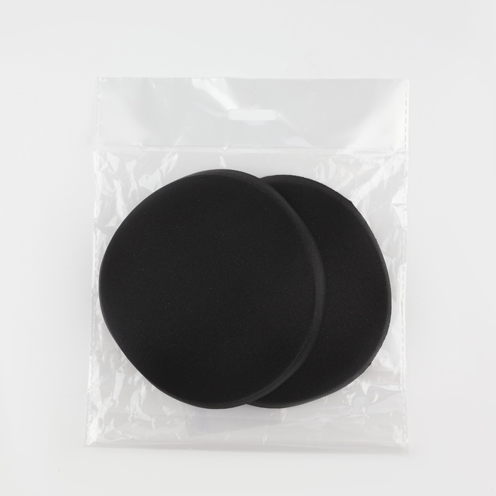 Чашки для бюстгальтера &laquo;Круг&raquo;, 2XL (52), d = 16,5 см, пара, цвет чёрный