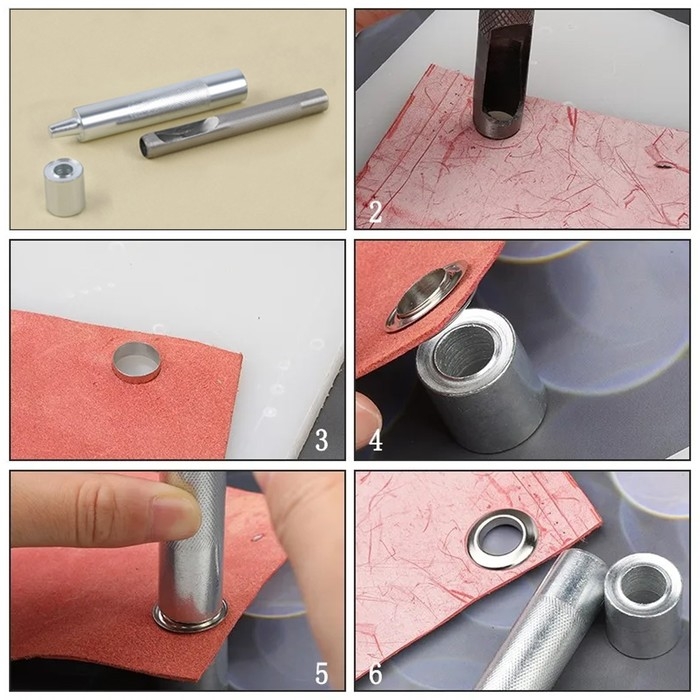 Набор инструментов для ручной установки люверсов №300, d = 5 мм, с колодцем Набор инструментов для ручной установки люверсов №300, d = 5 мм, с колодцем