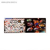 Раскраска с наклейками &laquo;Крутые тачки&raquo;, 16 стр.