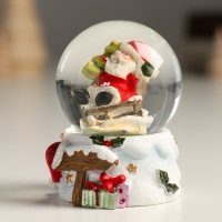 Сувенир полистоун водяной шар "Дедушка Мороз с ёлочкой с горы" 4,5х4,5х6,5 см Сувенир полистоун водяной шар "Дедушка Мороз с ёлочкой с горы" 4,5х4,5х6,5 см