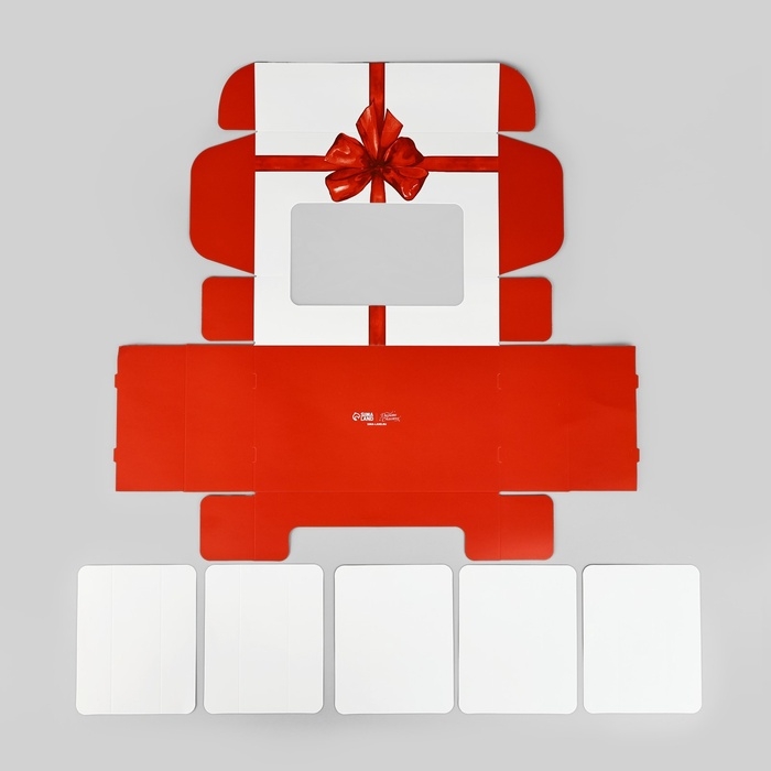 Коробка для эклеров с вкладышами «Бант», 25 х 15 х 7 см Коробка для эклеров с вкладышами «Бант», 25 х 15 х 7 см