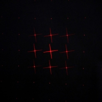 Лазерная указка, 650 нм, 2 насадки, USB. красный луч