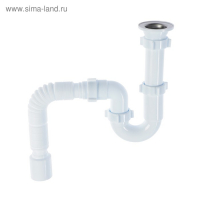 Сифон для мойки "АНИ Пласт" D0110, 1 1/2"х40 мм, прямоточный, с гофрой 40x50 мм Сифон для мойки "АНИ Пласт" D0110, 1 1/2"х40 мм, прямоточный, с гофрой 40x50 мм