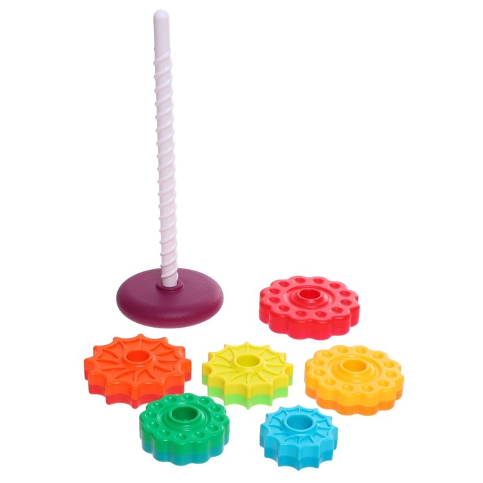 Развивающий набор &laquo;Радужная пирамидка&raquo;, 6 колец