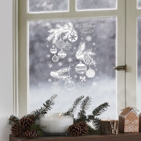 Наклейки для окон &laquo;C Новым годом&raquo;, многоразовая, 33 х 50 см, Новый год