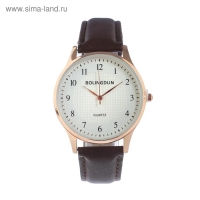 Часы наручные мужские "Bolingdun", d-4 см, ремешок экокожа, коричневый Часы наручные мужские "Bolingdun", d-4 см, ремешок экокожа, коричневый
