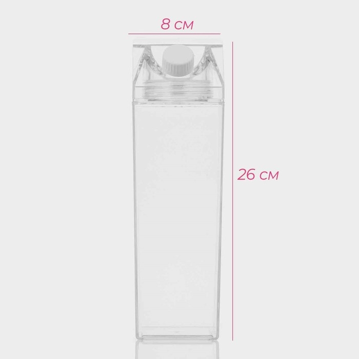 Кувшин для напитков Доляна, 1 л, 8&times;26 см, полистирол, цвет прозрачный