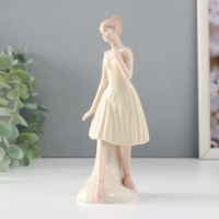 Сувенир керамика "Балерина в жёлтом платье" 6,5х6,5х17 см