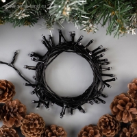 Гирлянда &laquo;Нить&raquo; 5 м, IP20, тёмная нить, 50 LED, свечение красное, 8 режимов, 220 В